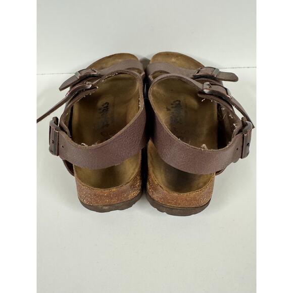 Birkenstock Sandals Men’s 9 Women’s 11 Brown Leather 42 Made in Germany Boho - Picture 4 of 8